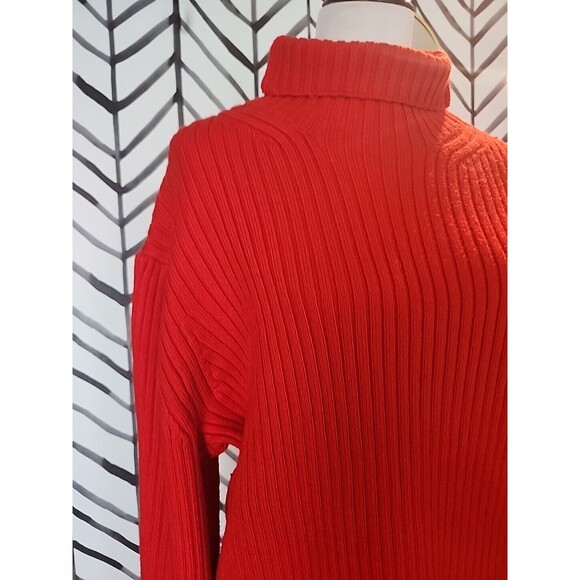 H&M LOGG Turtleneck Sweater  Womens Medium Red Thick Warm J1‎ - Picture 6 of 9